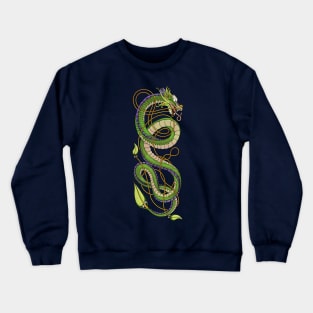 Nordic-Asian Green Dragon Crewneck Sweatshirt